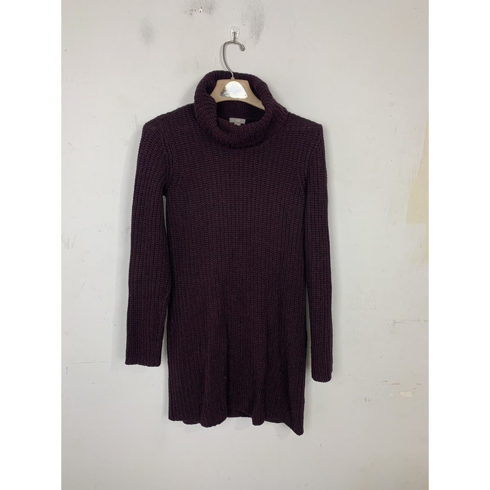 J Jill Women Sweater Dress Small Purple Jewel Tone Fall Rustic Wool Outdoor Knit